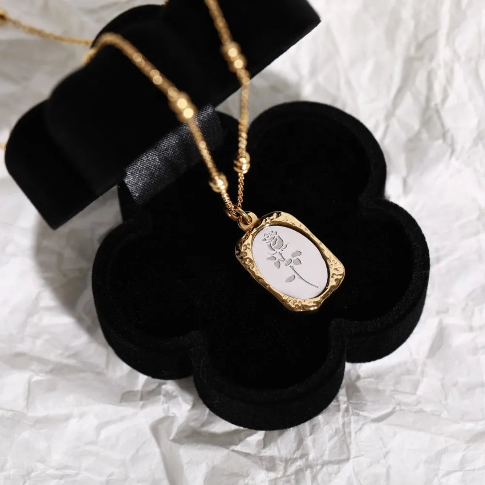Necklace Geometric Gold Color Titanium Steel Jewelry