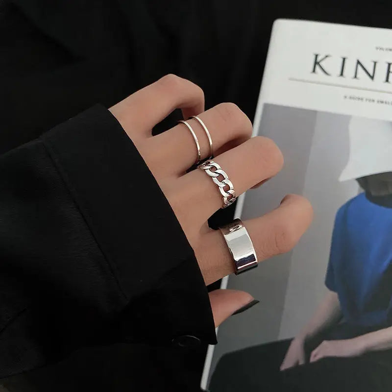 Irregular Rings Set Fashion Unisex Jewelry