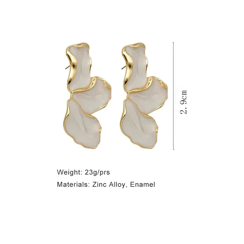 Flower Cream Epoxy Earring