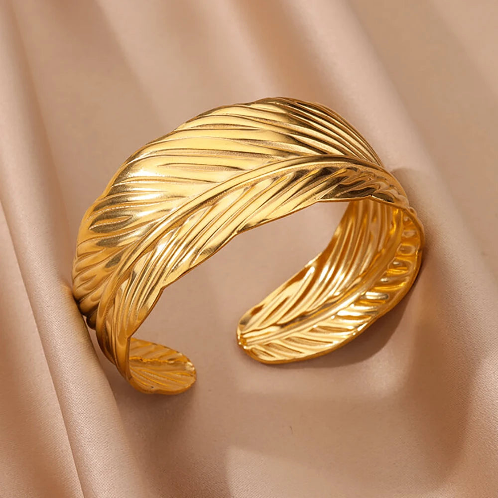 Flower Cuff Bangle Bracelet