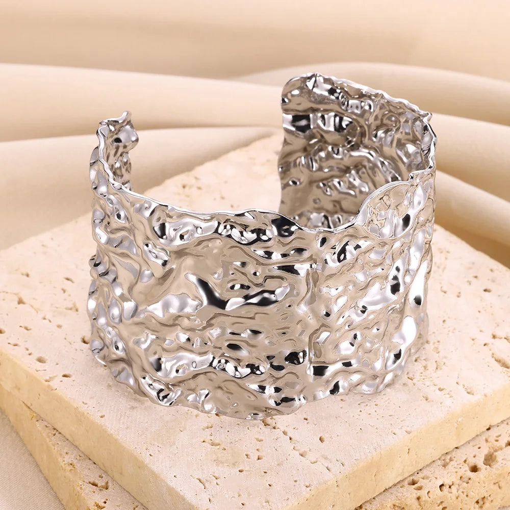 Flower Cuff Bangle Bracelet