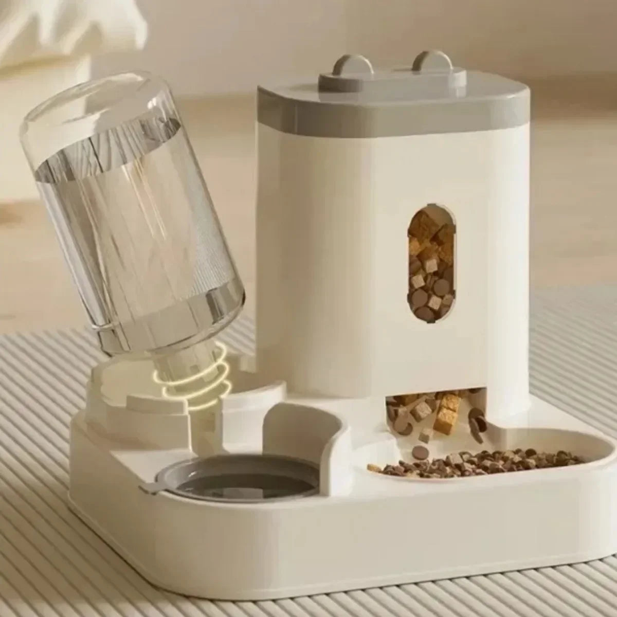 Automatic Feeder Dog Cat Food Bowl With Water Fountain Large