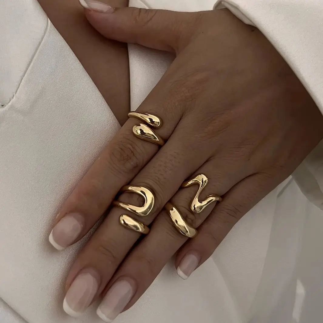 Irregular Rings Set Fashion Unisex Jewelry