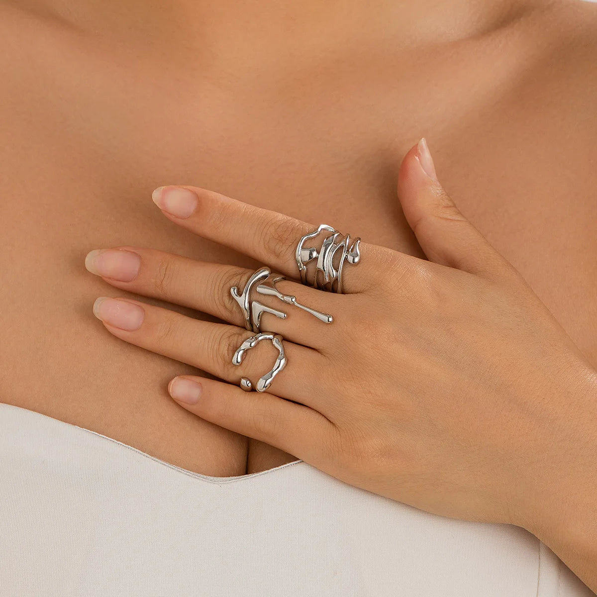 Irregular Rings Set Fashion Unisex Jewelry