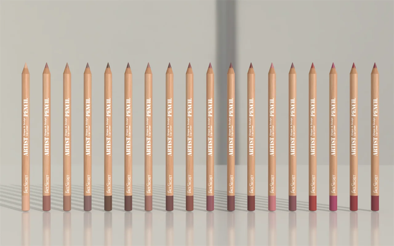Lip Liner Pencil Set, Texture Matte Soft