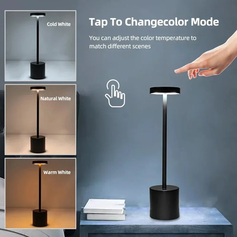 Simple Touch Sensor LED Table Lamp Rechargeable