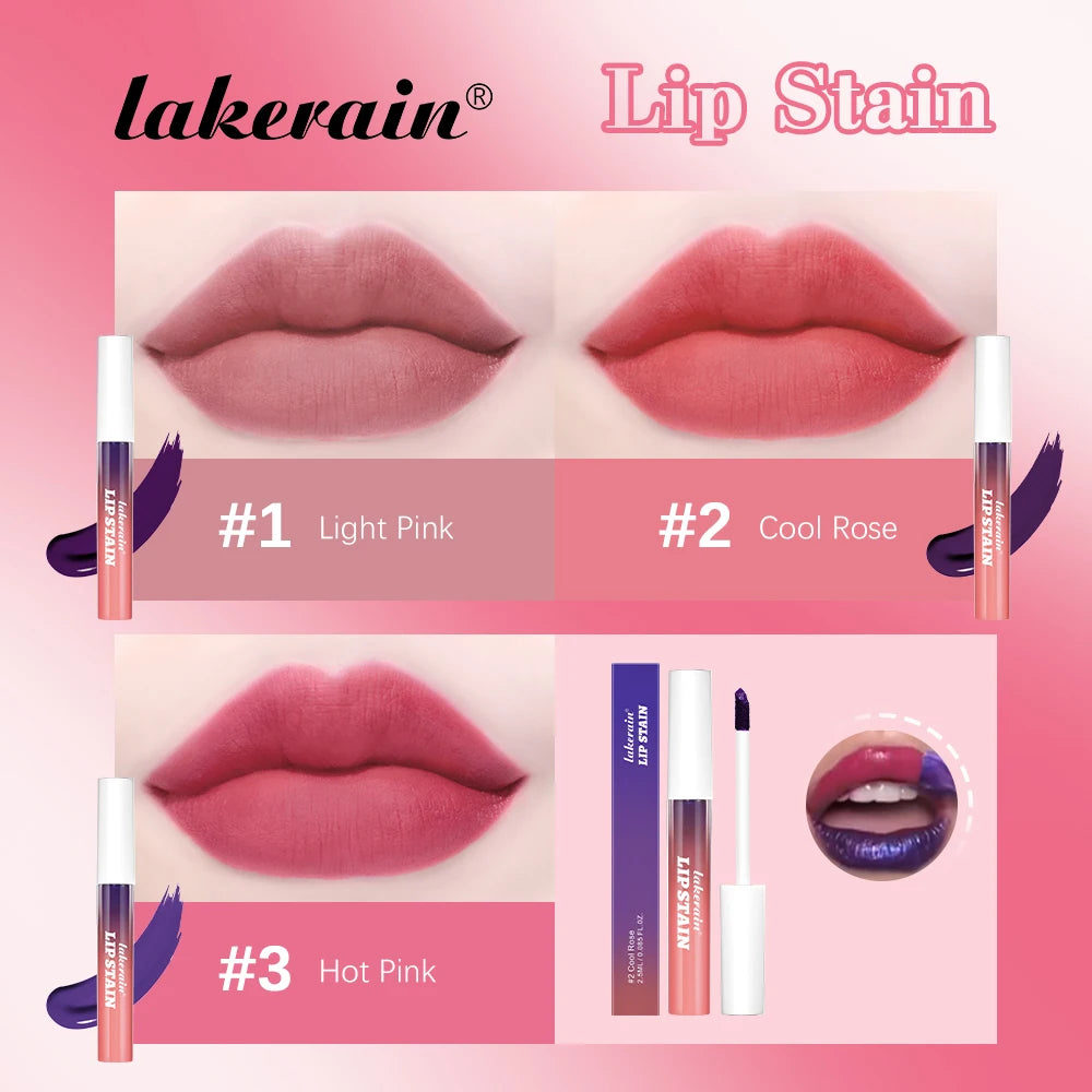 Lip Gloss Peel and Stick Set Long-lasting Waterproof Pink