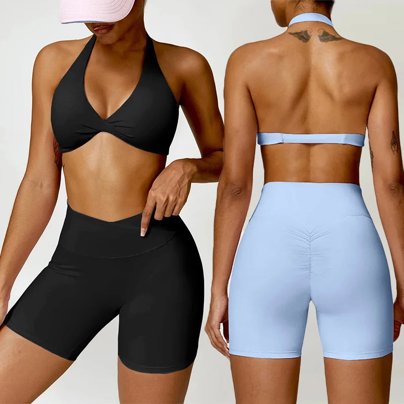 Butt Lifting Sports Set Shorts Gym Exercise Clothes Women's Yoga Suit For Fitness Short