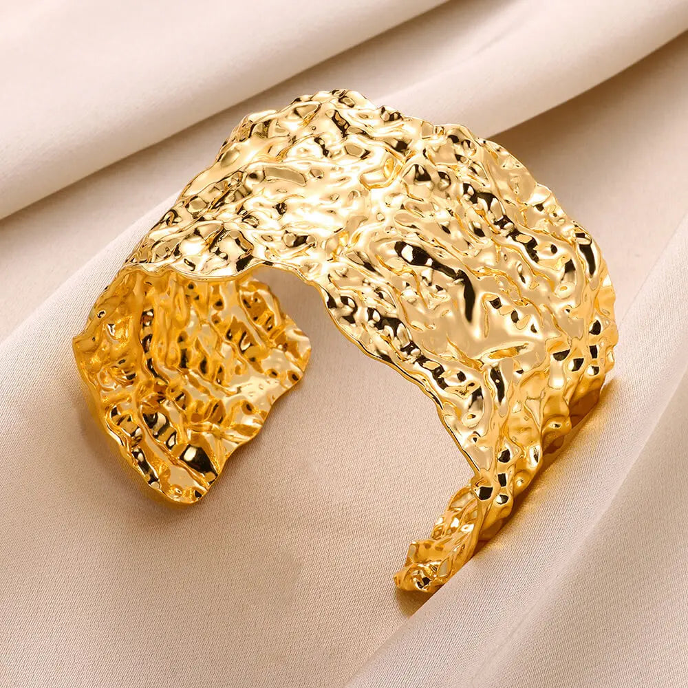 Flower Cuff Bangle Bracelet