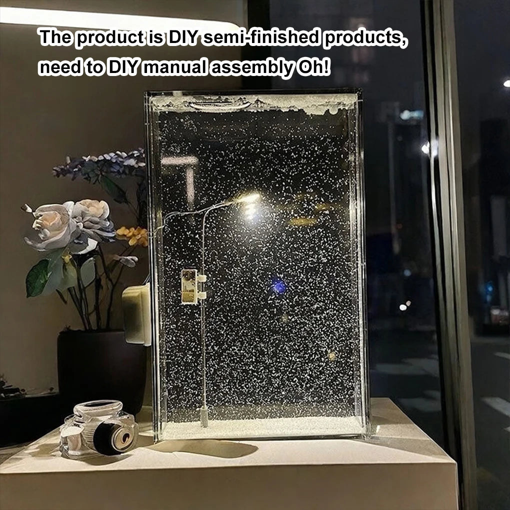 Advanced Snowy Night DIY Flow Ma Night Light Snow Scene Street