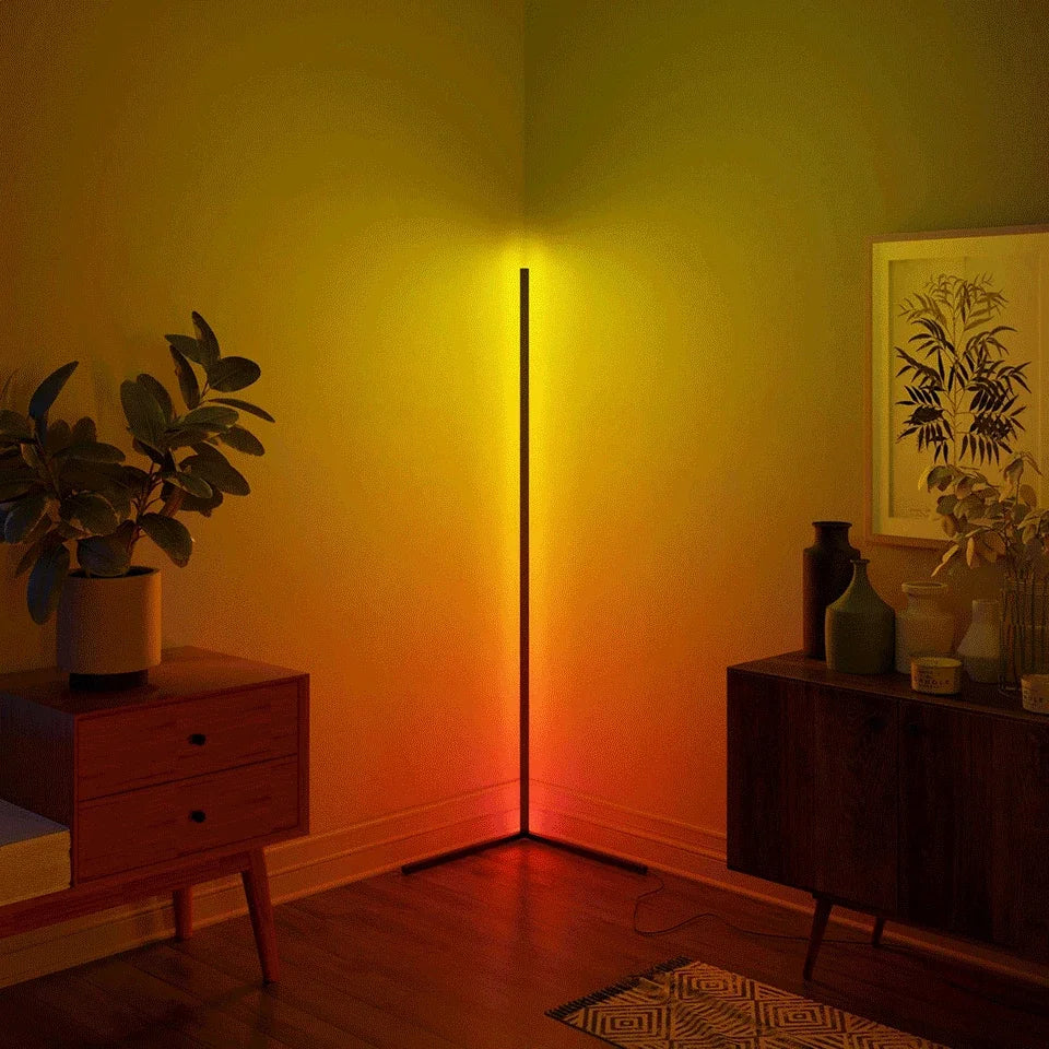Color Dimmable Corner Floor Lamp Stand Smart APP LED Mood