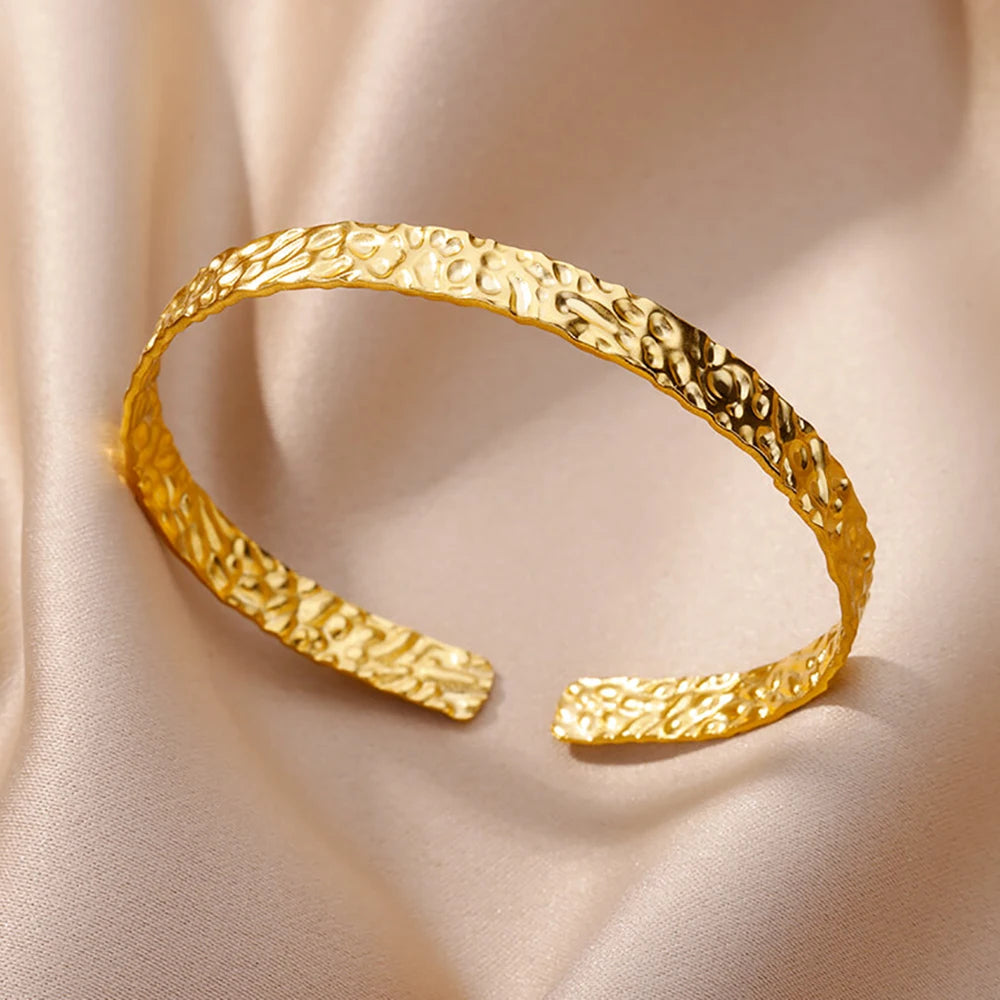 Flower Cuff Bangle Bracelet
