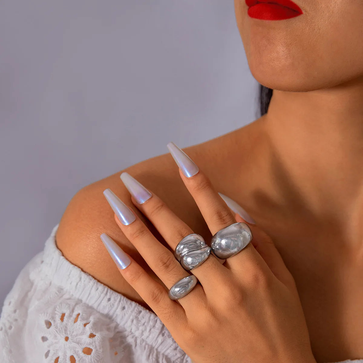 Irregular Rings Set Fashion Unisex Jewelry