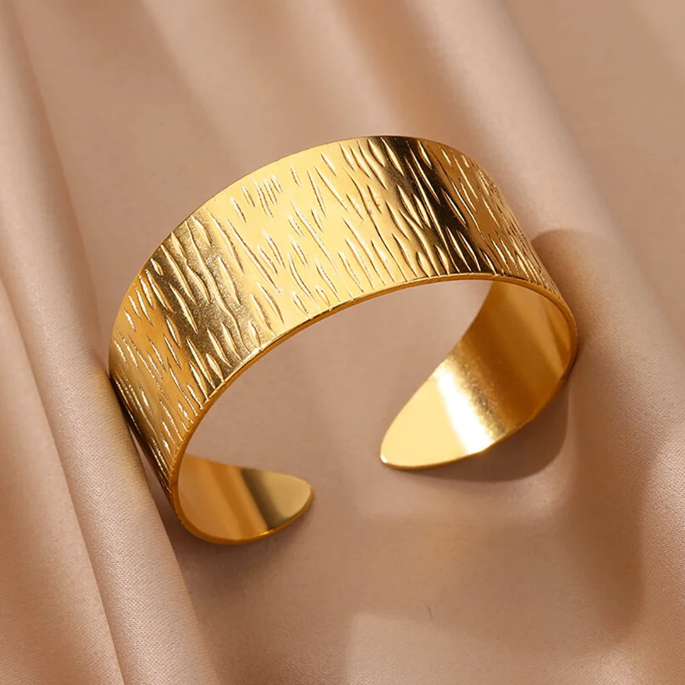 Flower Cuff Bangle Bracelet