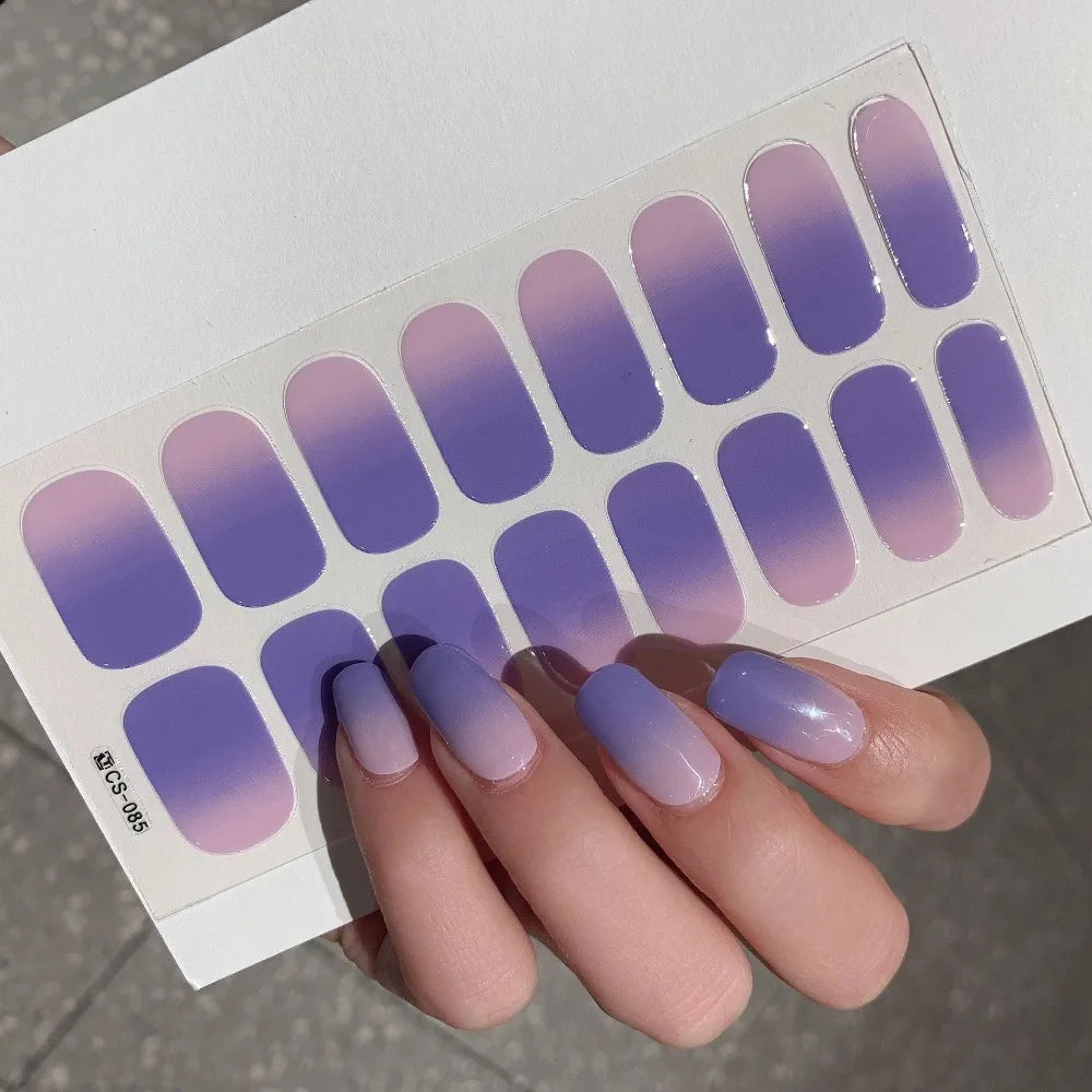 Gel Nail Stickers Solid Color Nail