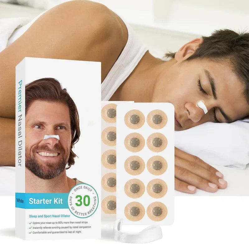 30Days/Box Nasal Breathing Dilators Starter Kits Magnetic Nose Strips Increase Sports Air