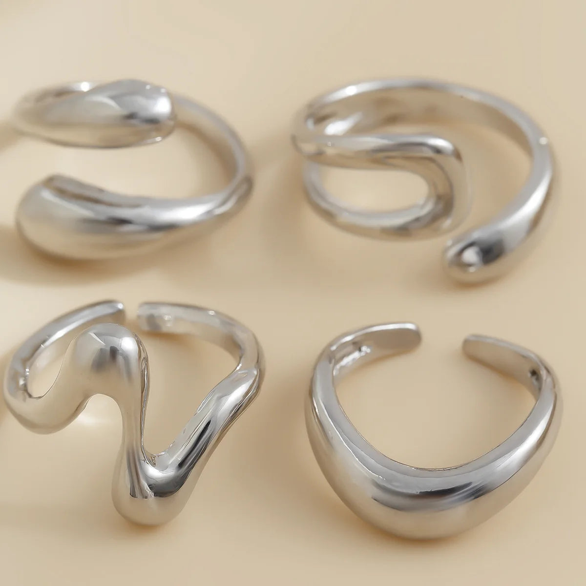 Irregular Rings Set Fashion Unisex Jewelry