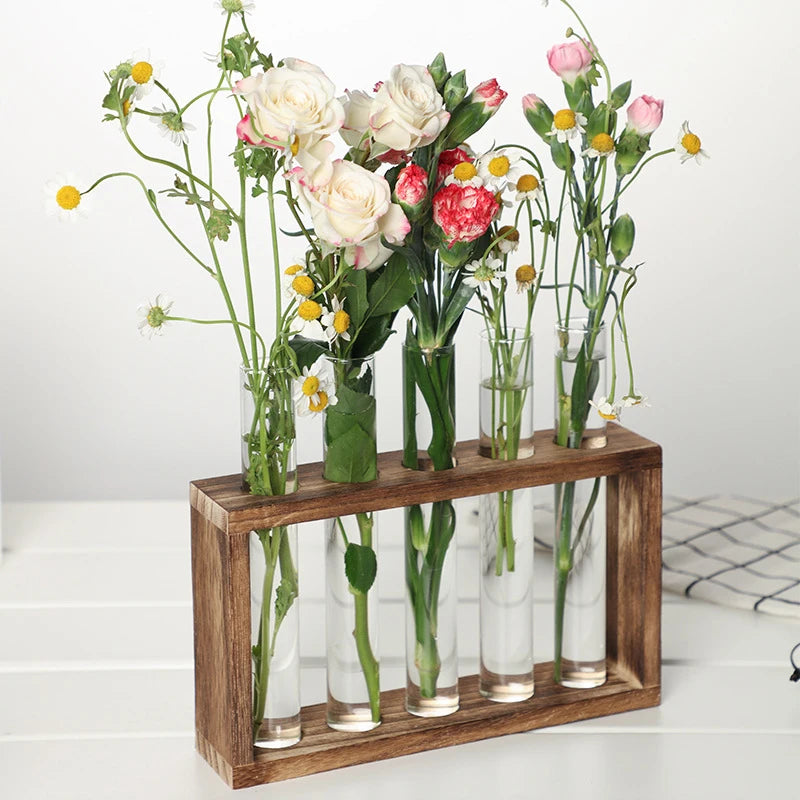 Transparent Glass Test Tube Vase