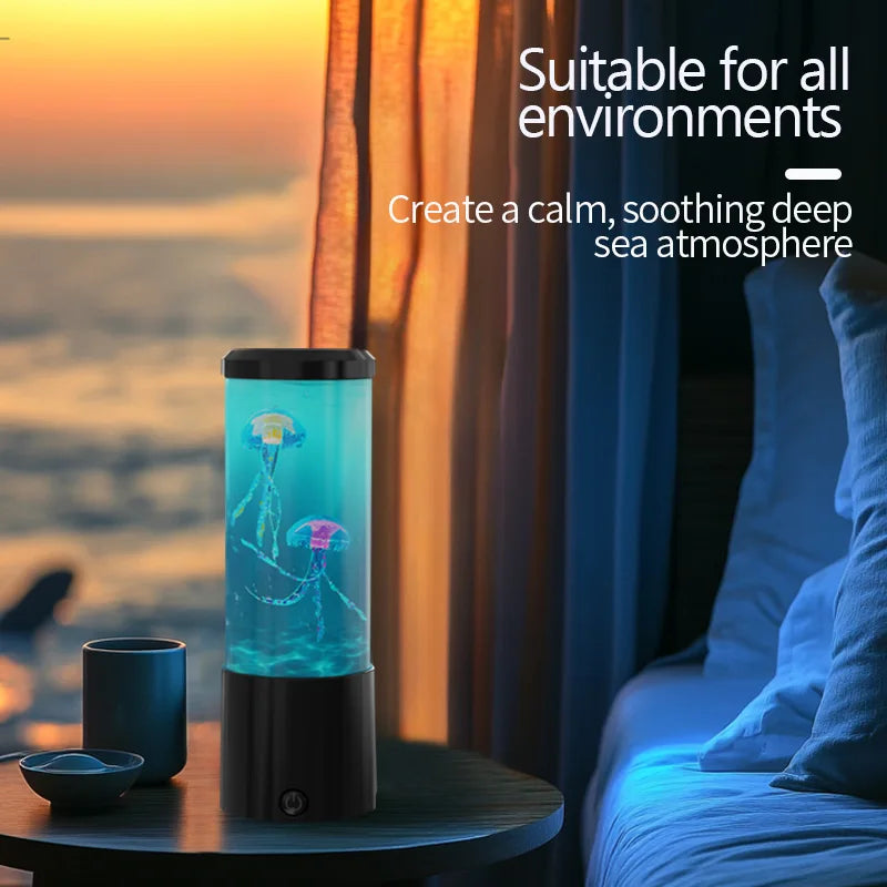 Jellyfish Lava Lamp, Aquarium Ocean Night Lights,7Colors LED Jellyfish Mood Lights With For Home Bedroom Desktop Decoration Gift