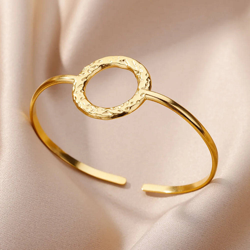 Flower Cuff Bangle Bracelet