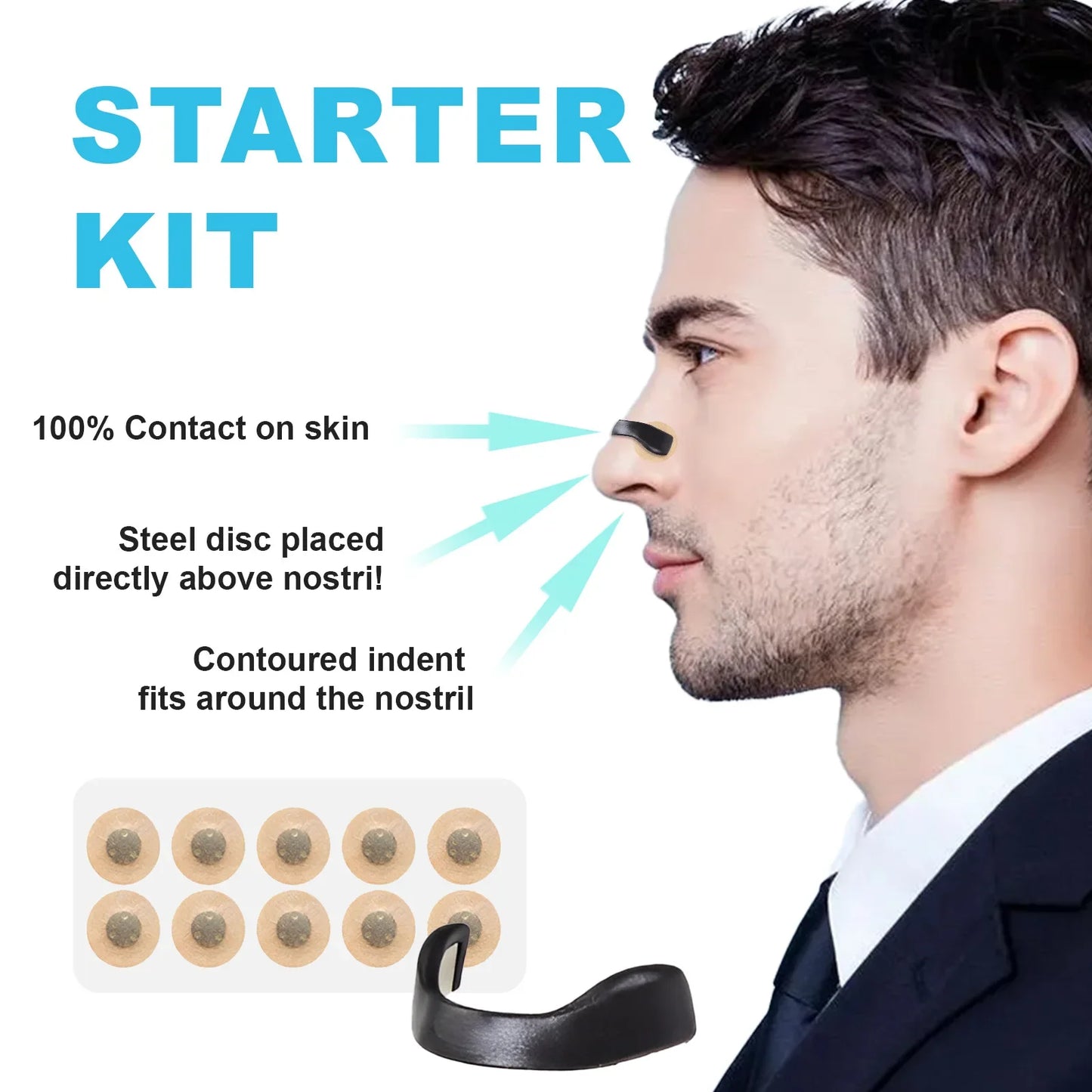 30Days/Box Nasal Breathing Dilators Starter Kits Magnetic Nose Strips Increase Sports Air