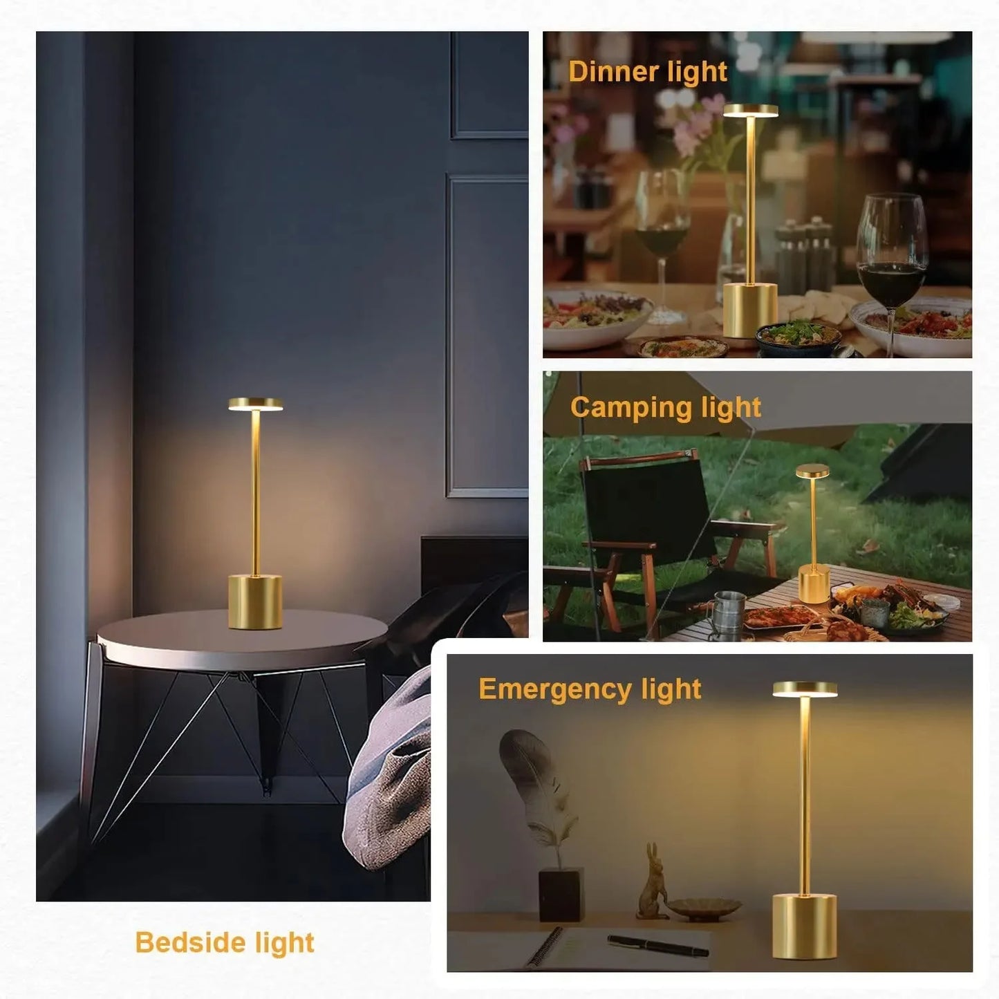 Simple Touch Sensor LED Table Lamp Rechargeable