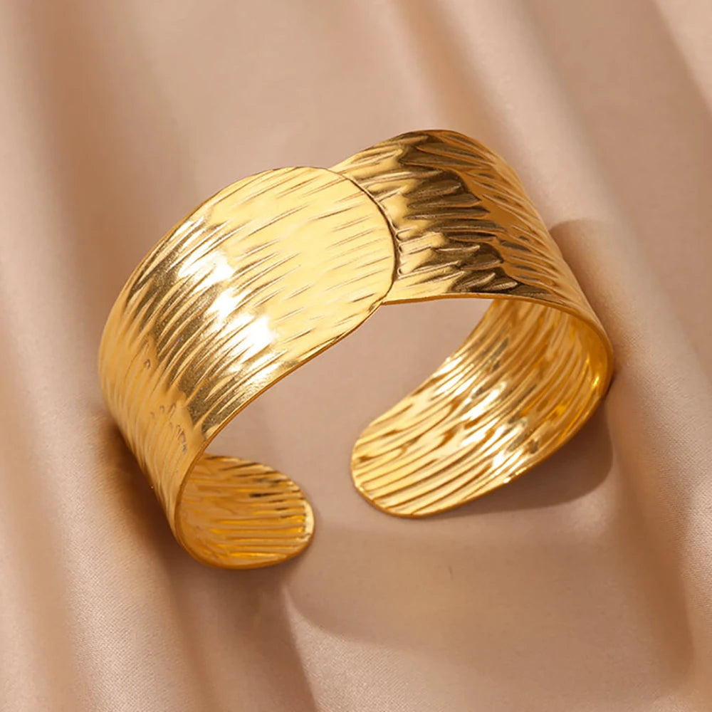Flower Cuff Bangle Bracelet