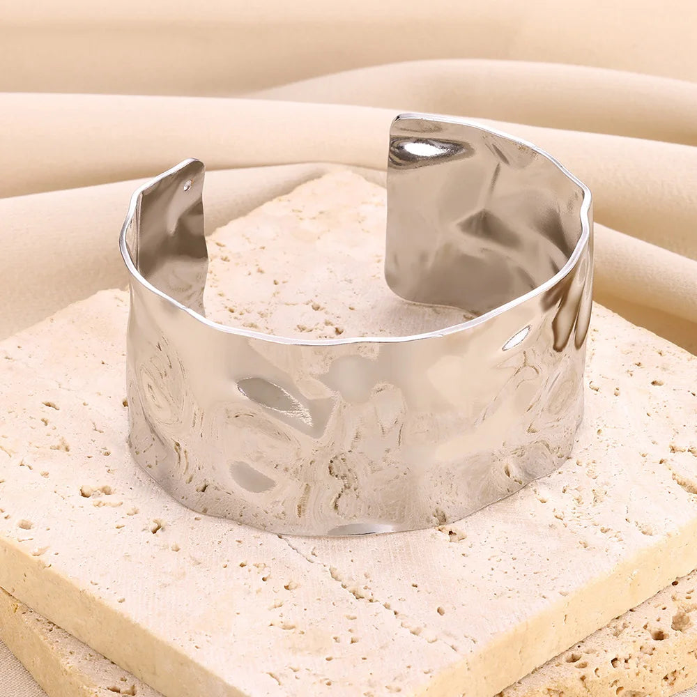 Flower Cuff Bangle Bracelet