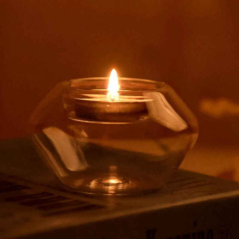 Transparent Glass Candle