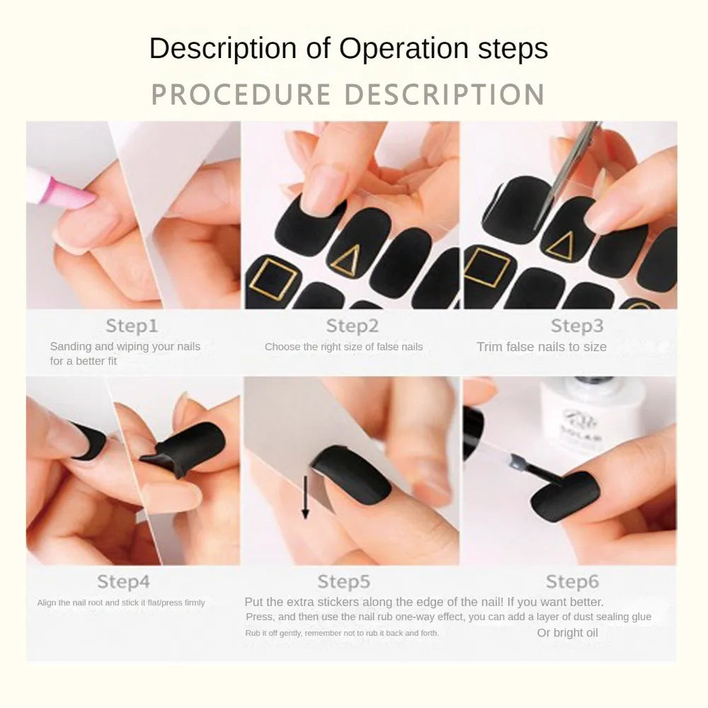 Gel Nail Stickers Solid Color Nail