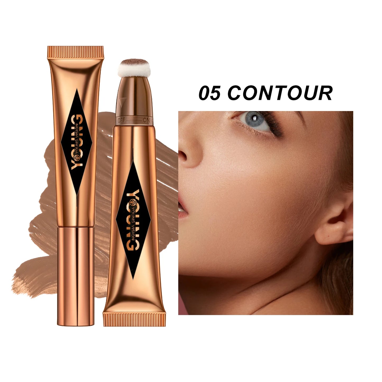 powder blusher, high gloss stick, makeup liquid, rouge, 6 colors