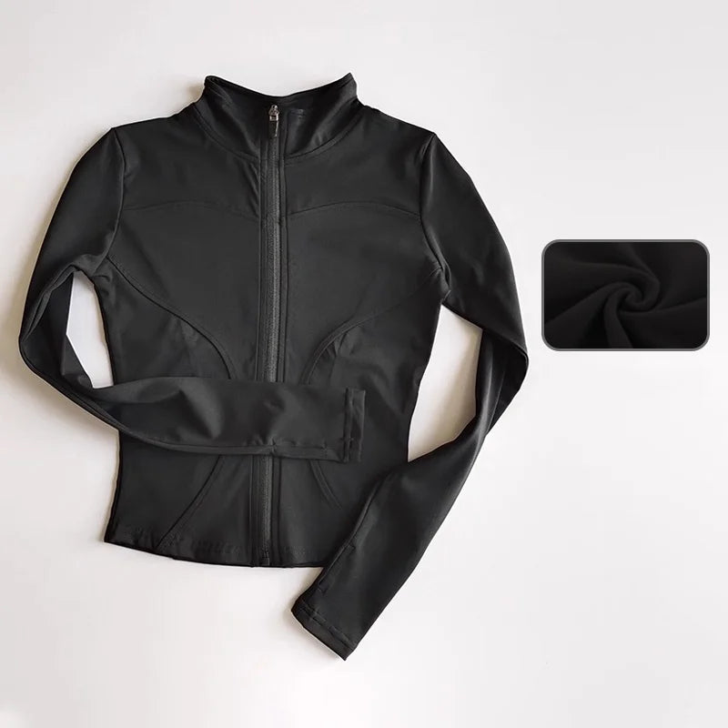 Sports Long Sleeved Women Slim Jacket Running Fitness Jacket Top