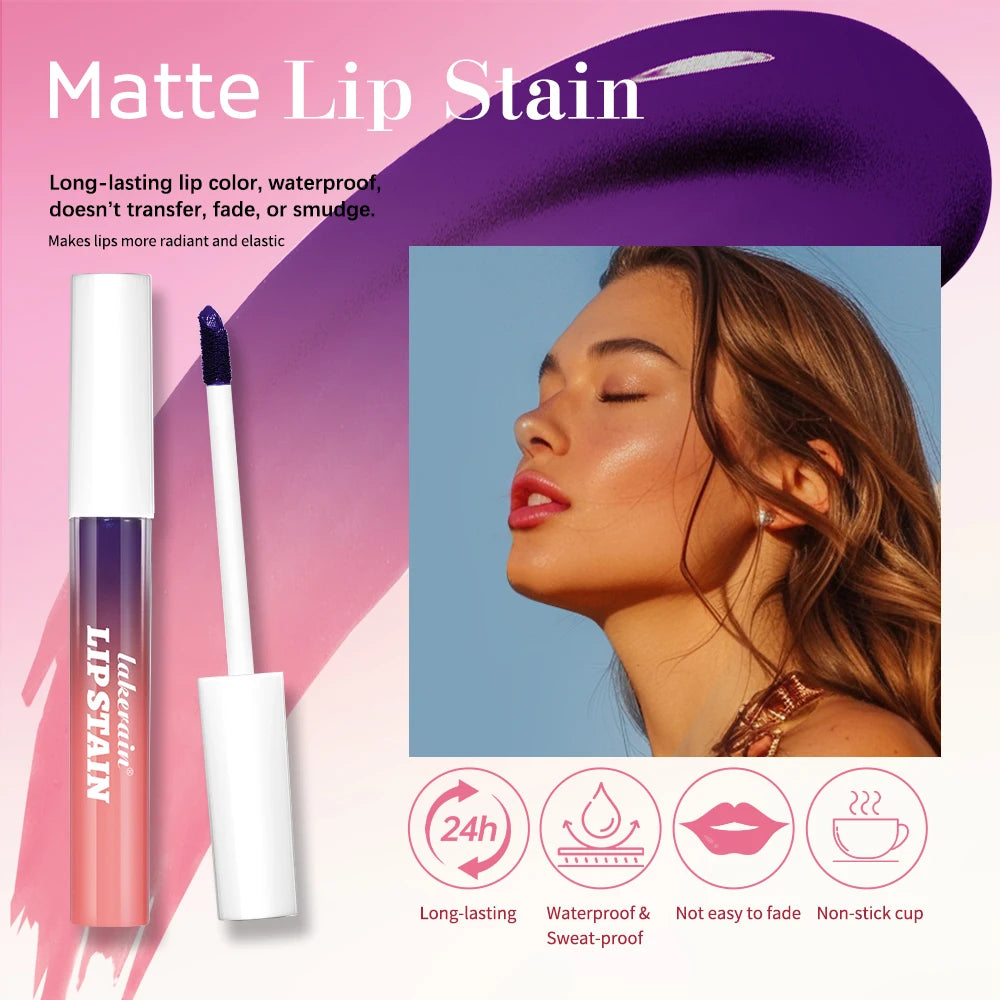 Lip Gloss Peel and Stick Set Long-lasting Waterproof Pink