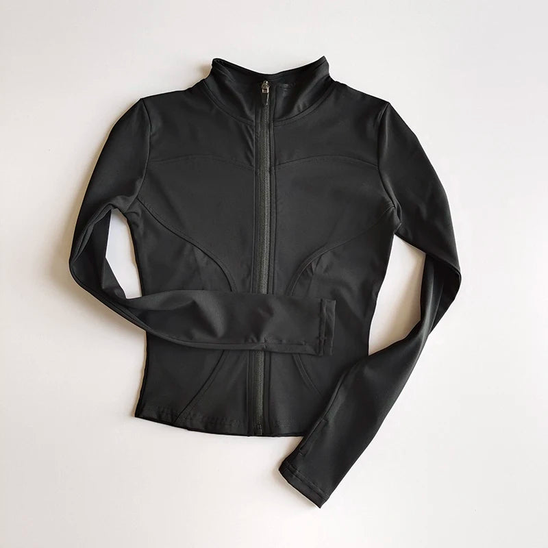 Sports Long Sleeved Women Slim Jacket Running Fitness Jacket Top