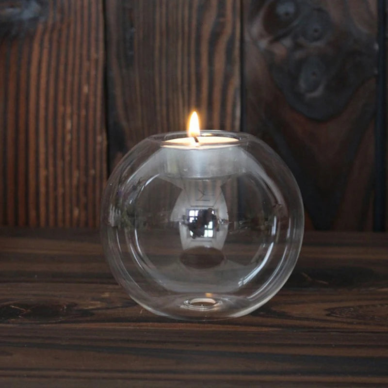 Transparent Glass Candle