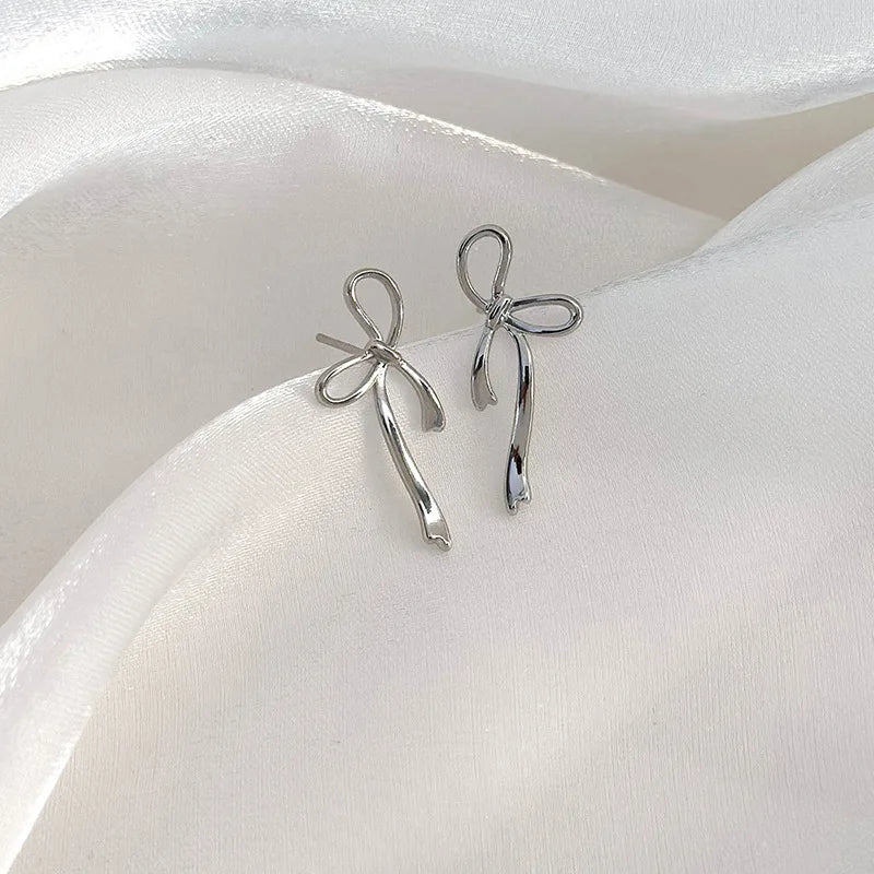 18K Gold Plated Y2K Bow Earrings Cute Jewelry Piercing Ear
