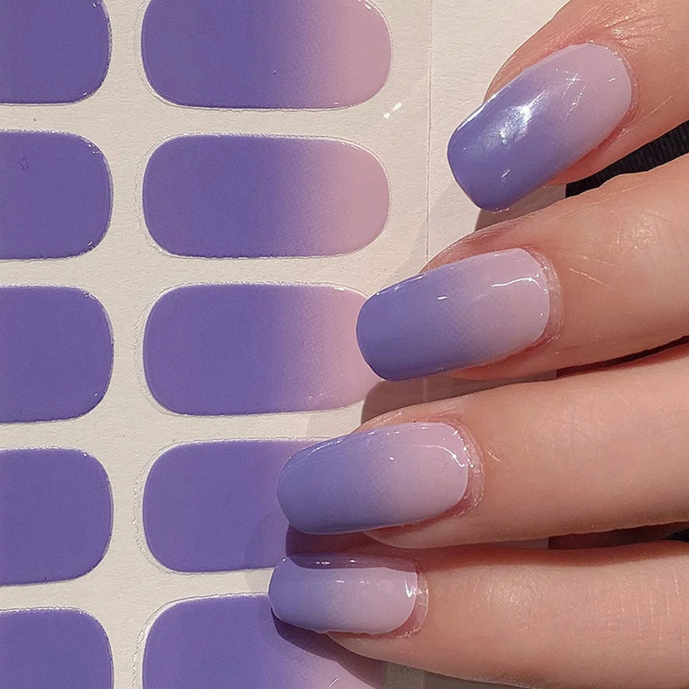 Gel Nail Stickers Solid Color Nail