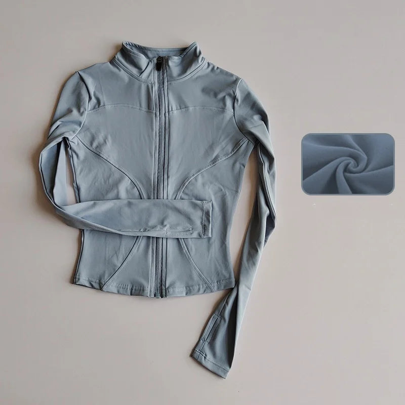 Sports Long Sleeved Women Slim Jacket Running Fitness Jacket Top