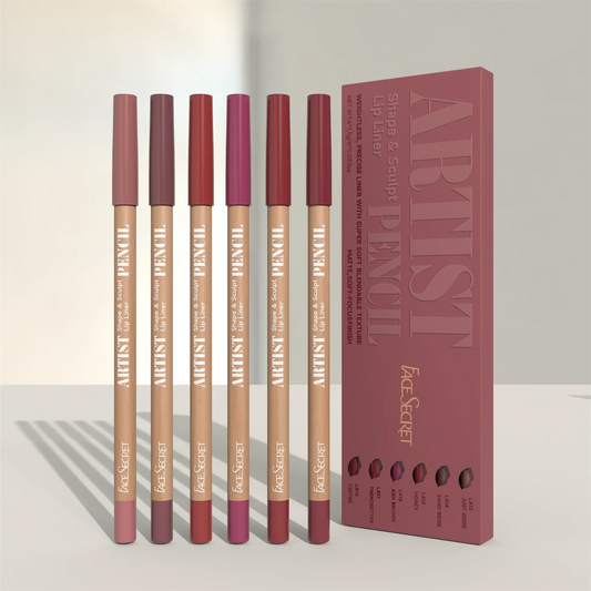 Lip Liner Pencil Set, Texture Matte Soft