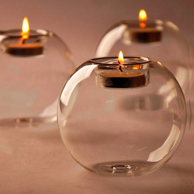 Transparent Glass Candle