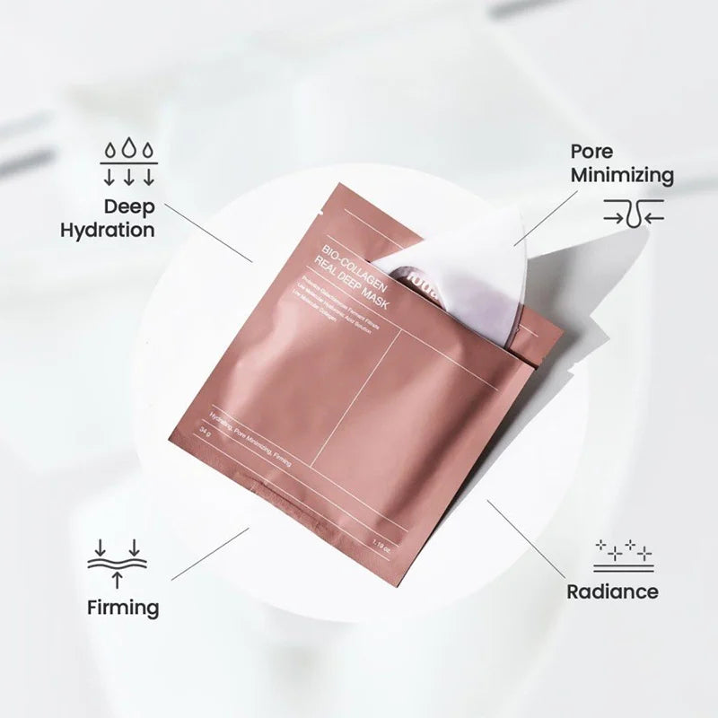 Bio Collagen Face Mask Shrink Pores Deep Hydrating Overnight Mask Moisturizing Refreshing Brightening Face Skin Care