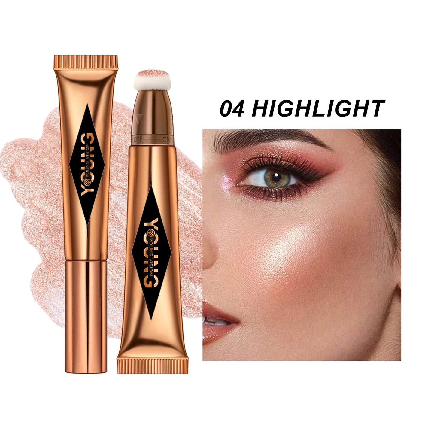 powder blusher, high gloss stick, makeup liquid, rouge, 6 colors