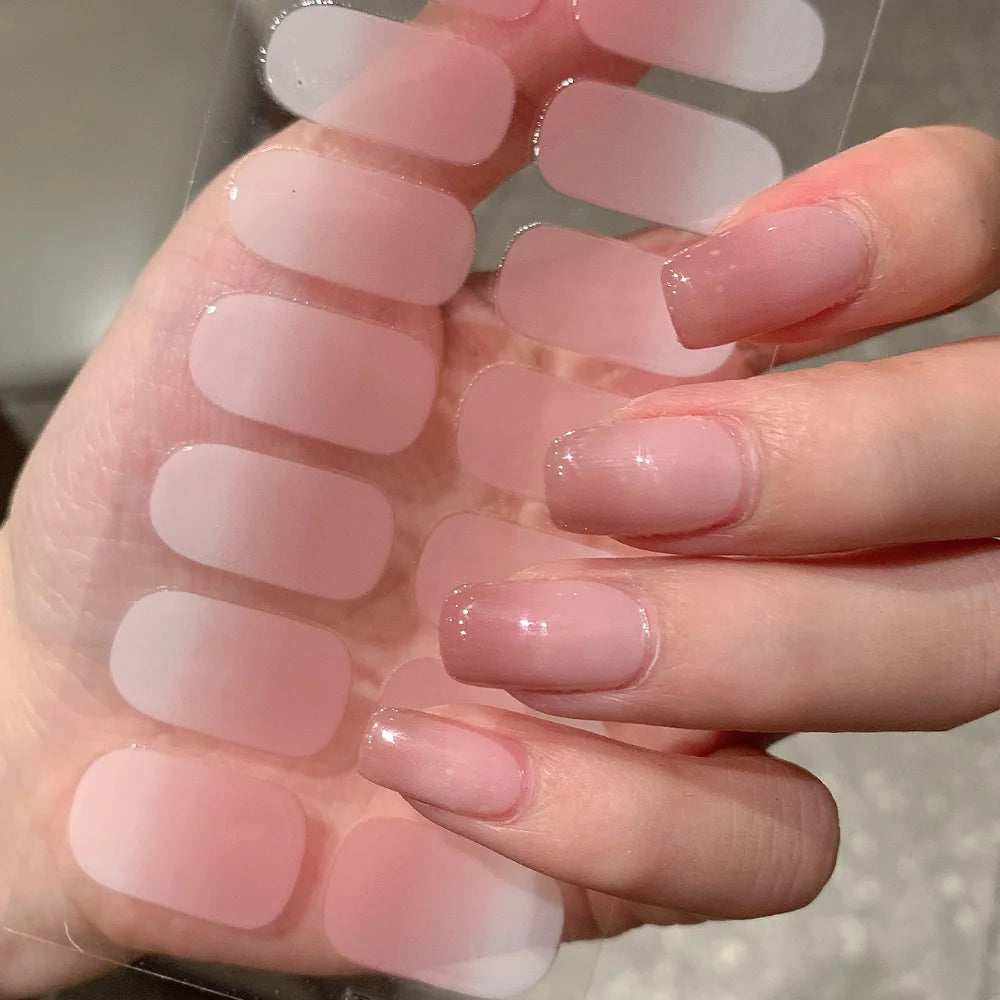 Gel Nail Stickers Solid Color Nail