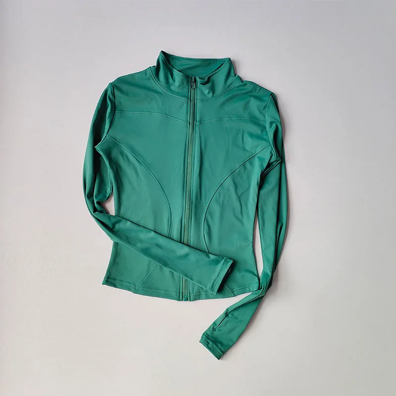 Sports Long Sleeved Women Slim Jacket Running Fitness Jacket Top