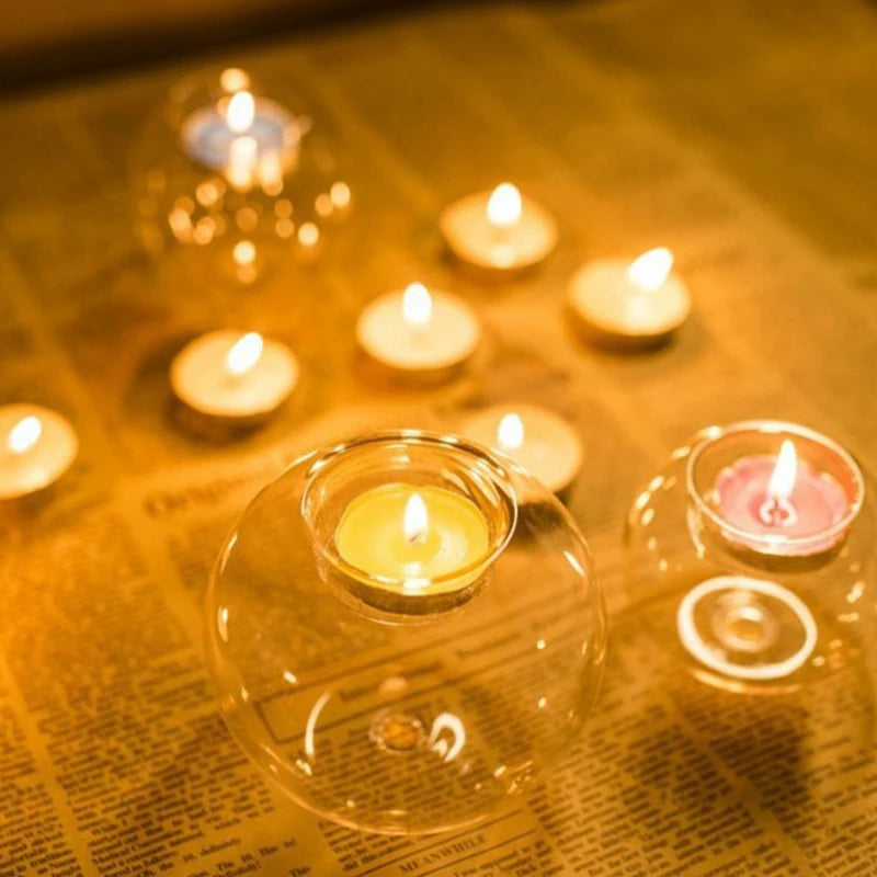 Transparent Glass Candle