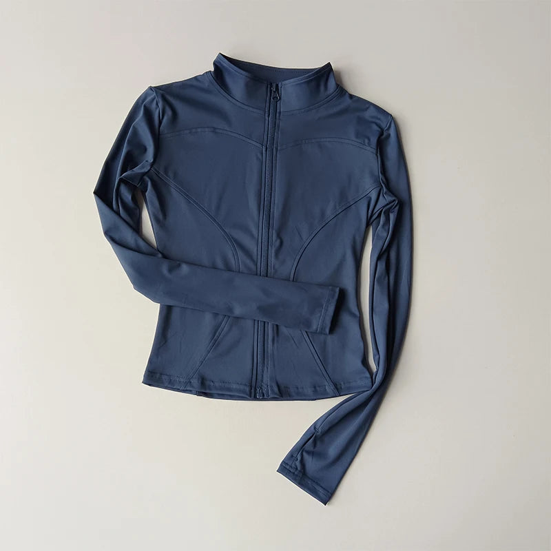 Sports Long Sleeved Women Slim Jacket Running Fitness Jacket Top