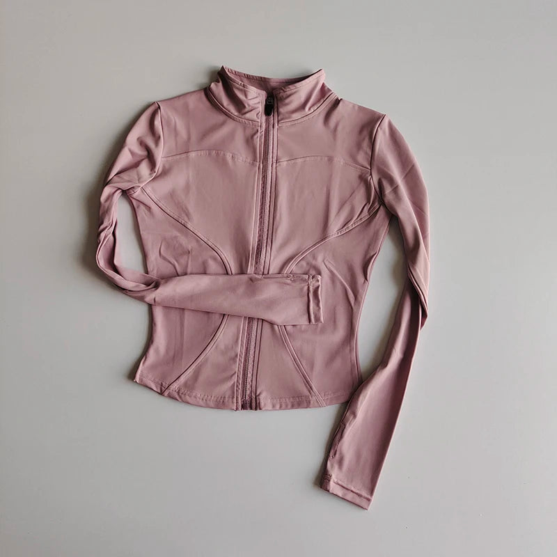 Sports Long Sleeved Women Slim Jacket Running Fitness Jacket Top