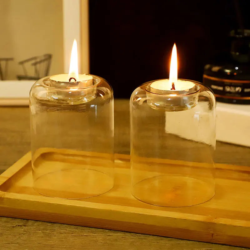 Transparent Glass Candle