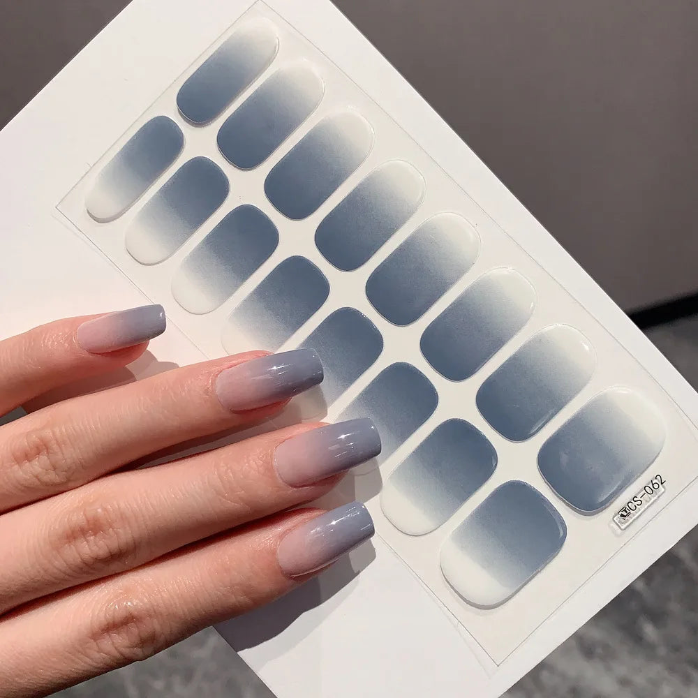 Gel Nail Stickers Solid Color Nail