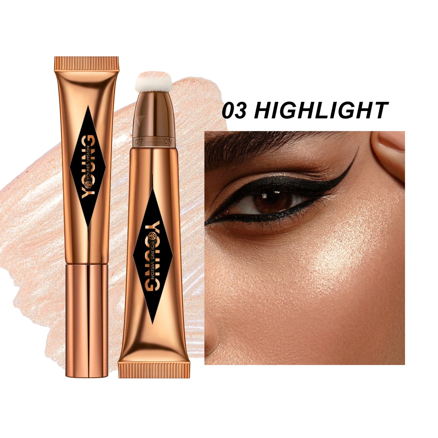 powder blusher, high gloss stick, makeup liquid, rouge, 6 colors